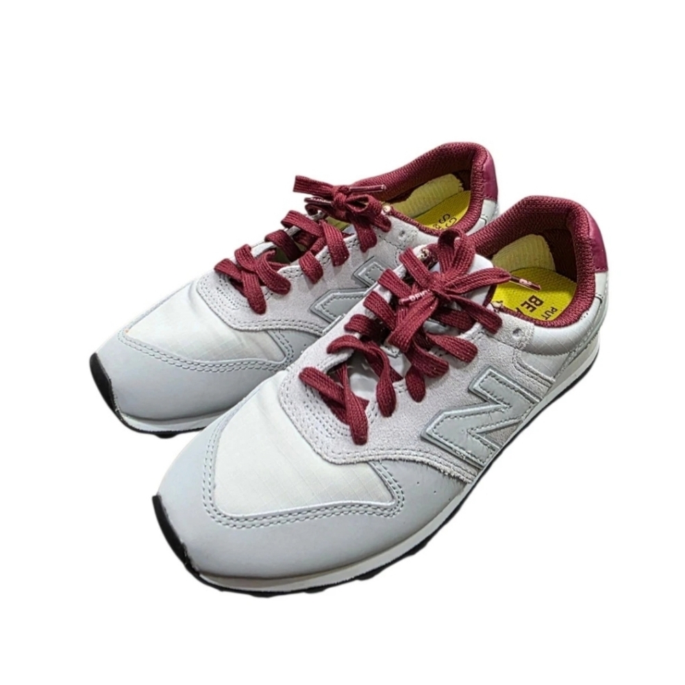 Women's Grey and Burgundy Athletic Sneakers - Comfortable Everyday Style